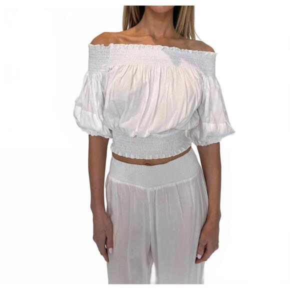 Skemo | Tops | New Skemo Leah Off The Shoulder Top In White | Poshmark